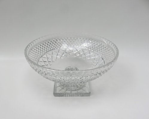 Art Deco Crystal Glass Fruit Bowl with Feet-EY-920120