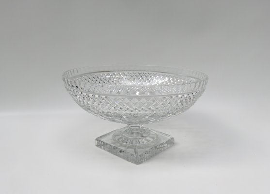 Art Deco Crystal Glass Fruit Bowl with Feet-EY-920120