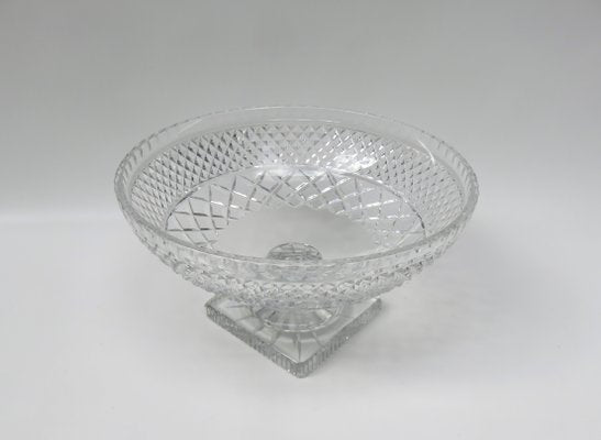 Art Deco Crystal Glass Fruit Bowl with Feet-EY-920120