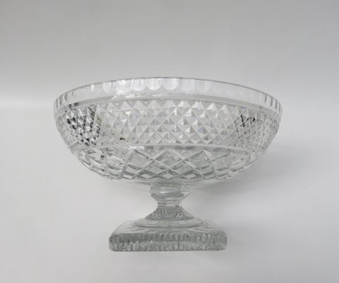 Art Deco Crystal Glass Fruit Bowl with Feet-EY-920120