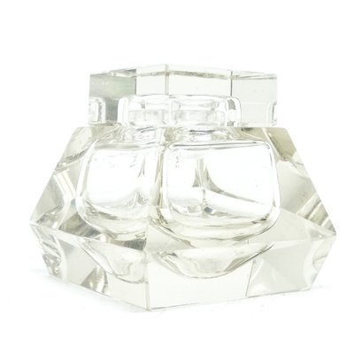 Art Deco Crystal Inkwell, Poland, 1930s-BKO-1454574