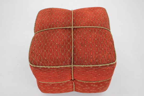 Art Deco Cube Stool, Czechoslovakia, 1940s-TZ-1386442