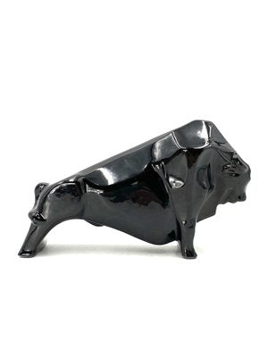 Art Deco Cubist Ceramic Bull, France, 1930s-TXN-1223621