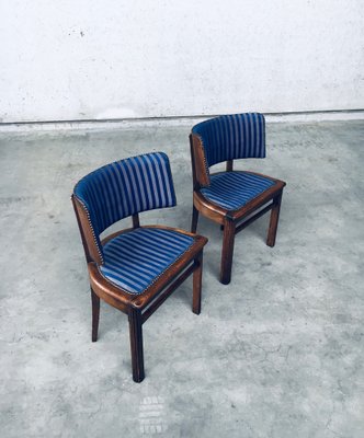 Art Deco Curved Back Side Chairs, France, 1930s, Set of 2-RQV-1707076