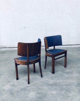 Art Deco Curved Back Side Chairs, France, 1930s, Set of 2-RQV-1707076