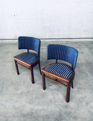 Art Deco Curved Back Side Chairs, France, 1930s, Set of 2-RQV-1707076