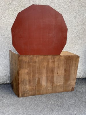 Art Deco Curved Walnut Dressing Table, 1920s-SDV-864608