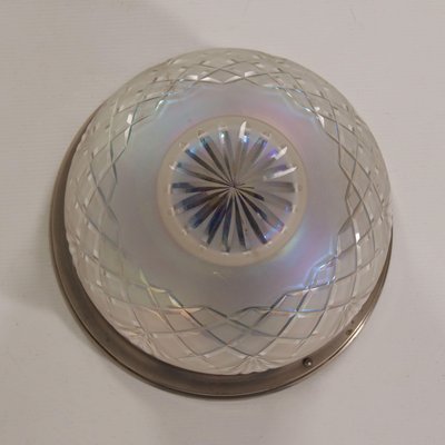 Art Deco Cut Glass Ceiling Lamp, 1930s-ZT-1338154