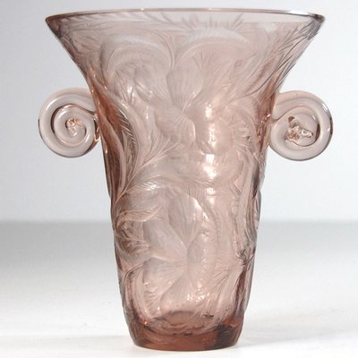 Art Deco Cut Glass Vase from Haida, 1940s-GIW-775554