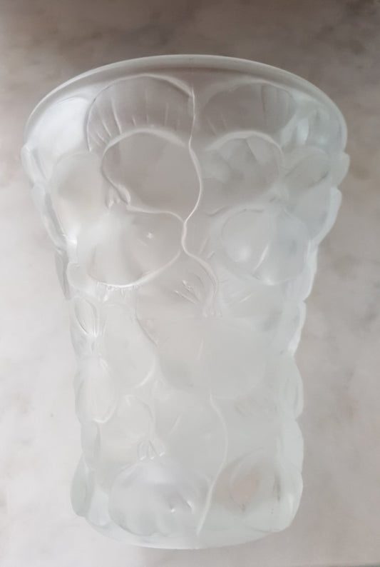 Art Deco Czech Glass Vase by Schrötter Rudolf for Barolac, 1930s