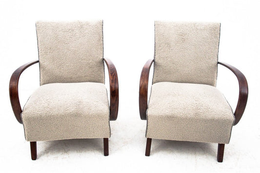 Art Deco Czechoslovakian Armchairs by J. Halabala, 1930s, Set of 2