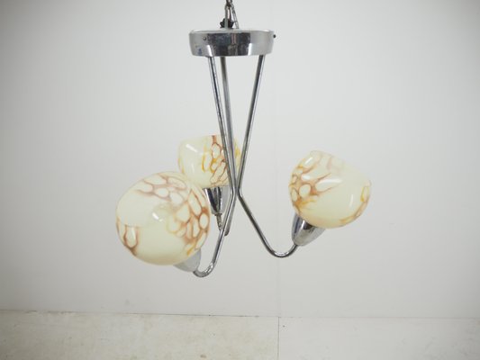 Art Deco Czechoslovakian Chandelier in Chrome, 1930s-TZ-1259874