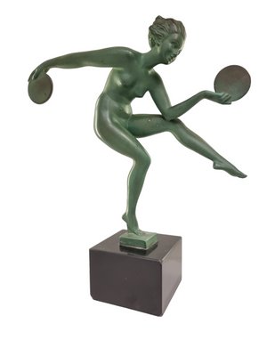 Art Deco Danseuse Paienne Figurine by Derenne for Max Le Verrier, France, 1920s-SAK-1820059