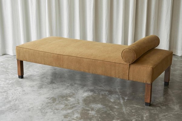 Art Deco Daybed in Stonewashed Linen, 1930s-FEW-2028646