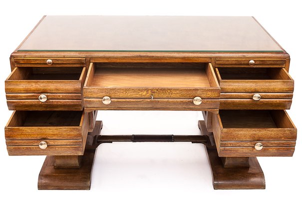 Art Deco Desk attributed to Charles Dudouyt, 1930s-JCN-1703997