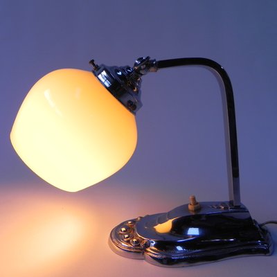 Art Deco Desk Lamp with Adjustable Shade, 1930s-TL-1450007