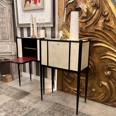 Art Deco Desks in Parchment attributed Paolo Buffa, Italy, 1940s, Set of 2-NUC-1823640