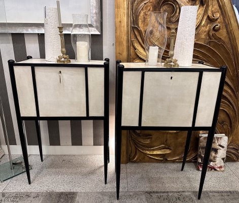 Art Deco Desks in Parchment attributed Paolo Buffa, Italy, 1940s, Set of 2-NUC-1823640