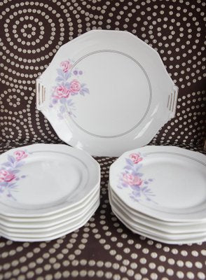 Art Deco Dessert Service from Limoges, 1925, Set of 13-JWI-1776856