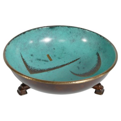 Art Deco Dinanderie Ikora Bowl by WMF, Germany, 1930s-RUK-1758077