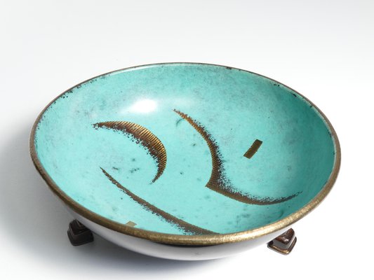 Art Deco Dinanderie Ikora Bowl by WMF, Germany, 1930s-RUK-1758077