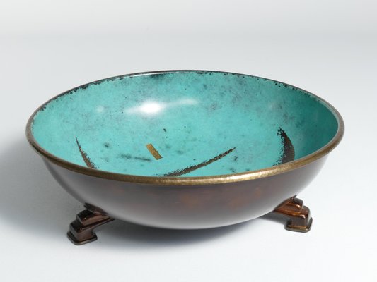 Art Deco Dinanderie Ikora Bowl by WMF, Germany, 1930s-RUK-1758077