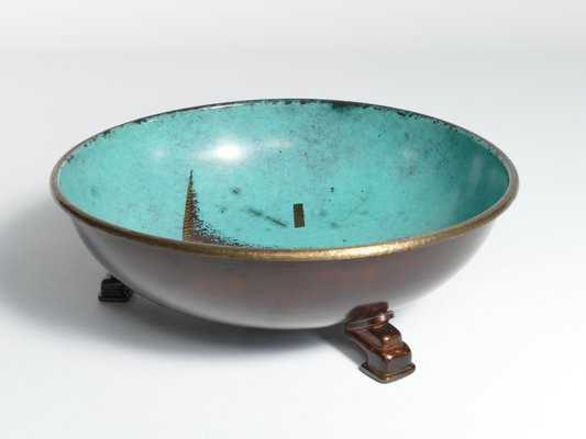 Art Deco Dinanderie Ikora Bowl by WMF, Germany, 1930s-RUK-1758077