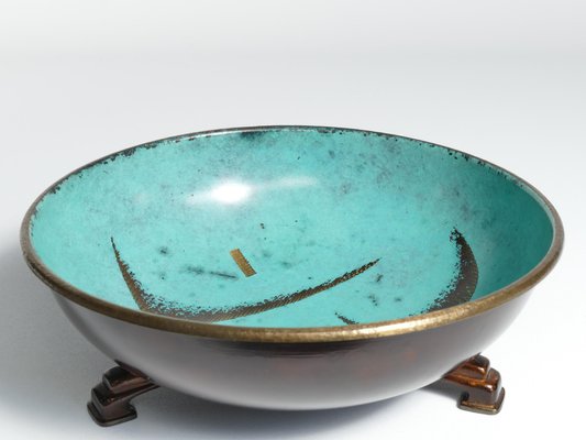 Art Deco Dinanderie Ikora Bowl by WMF, Germany, 1930s-RUK-1758077