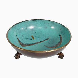 Art Deco Dinanderie Ikora Bowl by WMF, Germany, 1930s-RUK-1758077