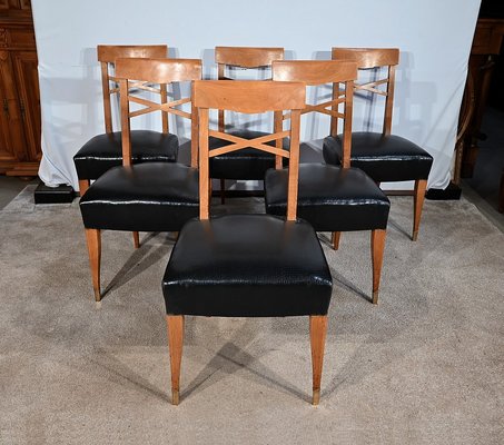 Art Deco Dining Chairs, 1940s, Set of 6-RVK-1734241