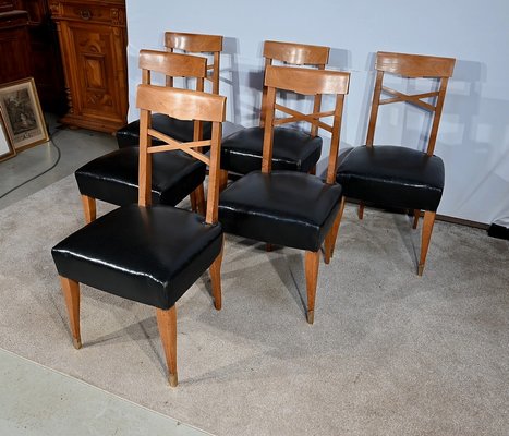 Art Deco Dining Chairs, 1940s, Set of 6-RVK-1734241