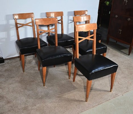 Art Deco Dining Chairs, 1940s, Set of 6-RVK-1734241