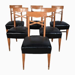 Art Deco Dining Chairs, 1940s, Set of 6-RVK-1734241