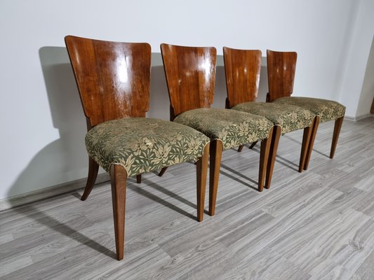 Art Deco Dining Chairs attributed to Jindrich Halabala, 1940s, Set of 4-QJA-1417344