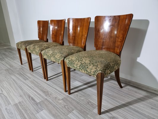 Art Deco Dining Chairs attributed to Jindrich Halabala, 1940s, Set of 4-QJA-1417344