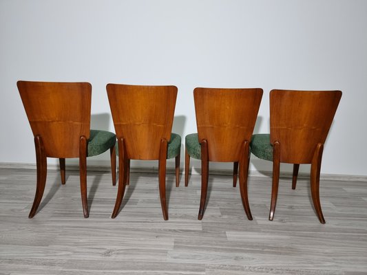 Art Deco Dining Chairs attributed to Jindrich Halabala, 1940s, Set of 4-QJA-1415163