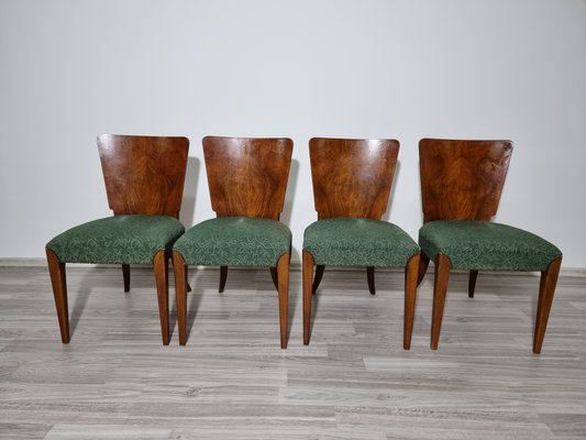 Art Deco Dining Chairs attributed to Jindrich Halabala, 1940s, Set of 4-QJA-1415163