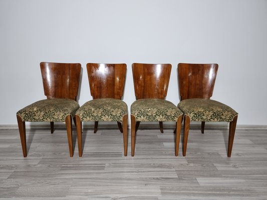 Art Deco Dining Chairs attributed to Jindrich Halabala, 1940s, Set of 4-QJA-1417344