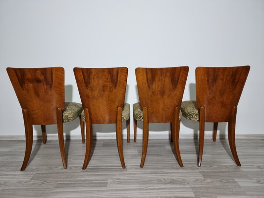 Art Deco Dining Chairs attributed to Jindrich Halabala, 1940s, Set of 4-QJA-1417344