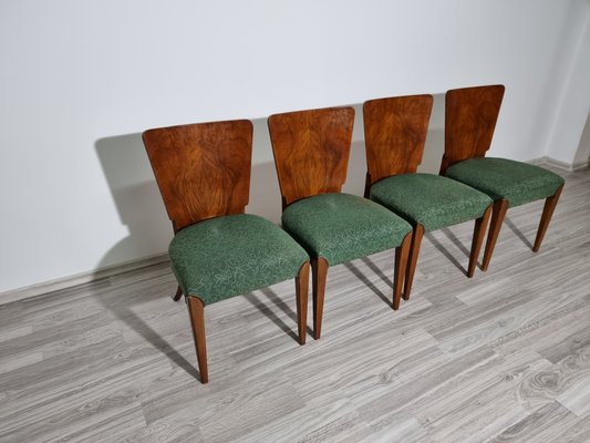 Art Deco Dining Chairs attributed to Jindrich Halabala, 1940s, Set of 4-QJA-1415163