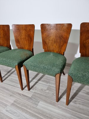 Art Deco Dining Chairs attributed to Jindrich Halabala, 1940s, Set of 4-QJA-1415163