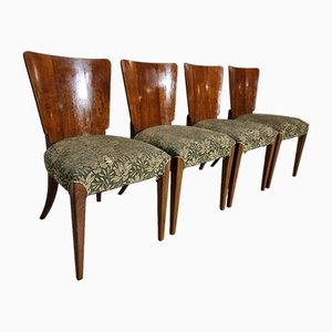 Art Deco Dining Chairs attributed to Jindrich Halabala, 1940s, Set of 4-QJA-1417344