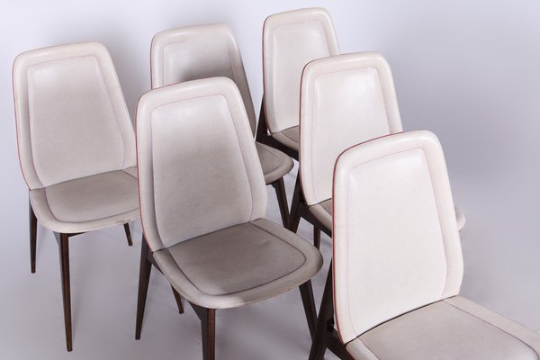 Art Deco Dining Chairs attributed to Jules Leleu, France, 1940s, Set of 6-WHY-1735570