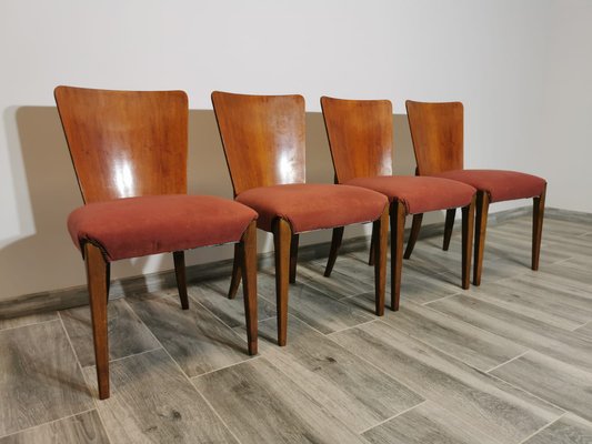 Art Deco Dining Chairs by Jindrich Halabala, Set of 4-QJA-1317788