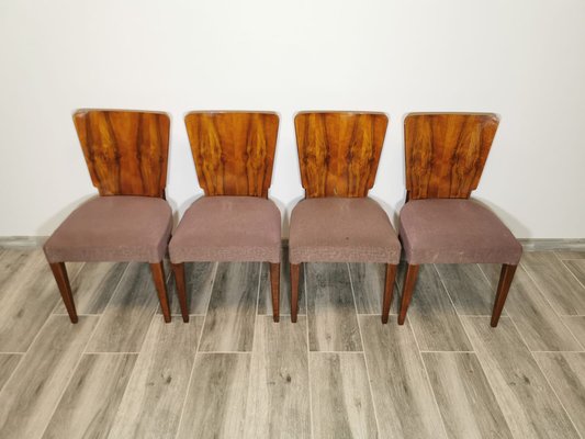 Art Deco Dining Chairs by Jindrich Halabala, Set of 4-QJA-1317835