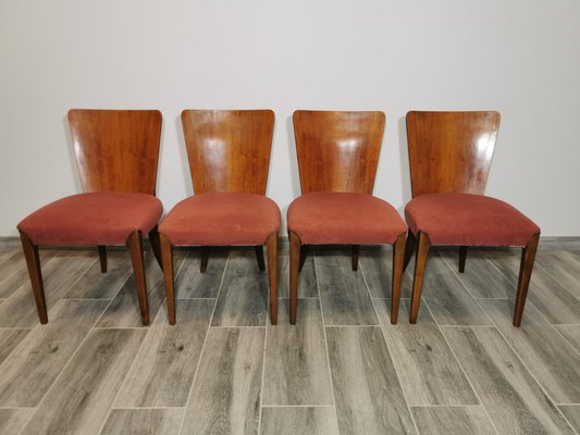 Art Deco Dining Chairs by Jindrich Halabala, Set of 4-QJA-1317788