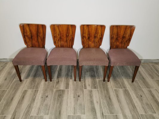 Art Deco Dining Chairs by Jindrich Halabala, Set of 4-QJA-1317835