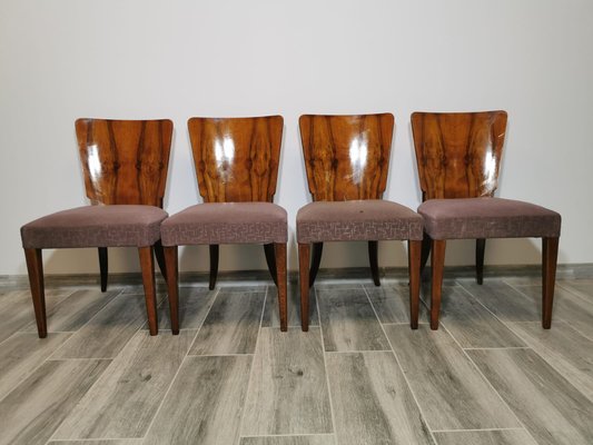 Art Deco Dining Chairs by Jindrich Halabala, Set of 4-QJA-1317835