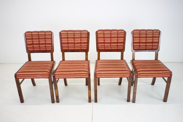 Art Deco Dining Chairs, Czechoslovakia, 1930s, Set of 4-TZ-1431432