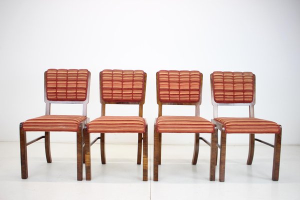 Art Deco Dining Chairs, Czechoslovakia, 1930s, Set of 4-TZ-1431432